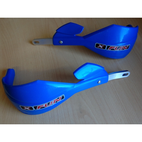 Protèges-mains intégraux X-FUN Shield 28.6 Bleu TM Racing (avec kit)