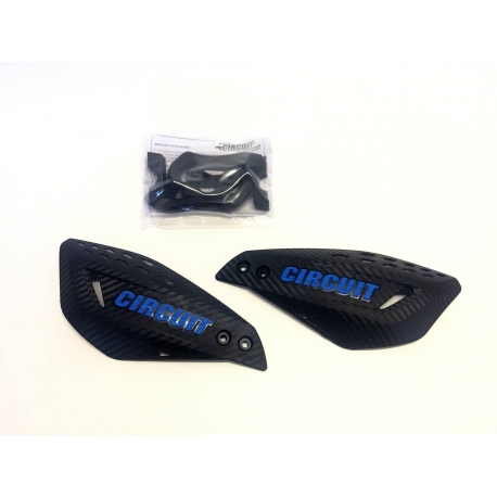 Protèges-mains CIRCUIT Vector Carbone/Bleu TM Racing