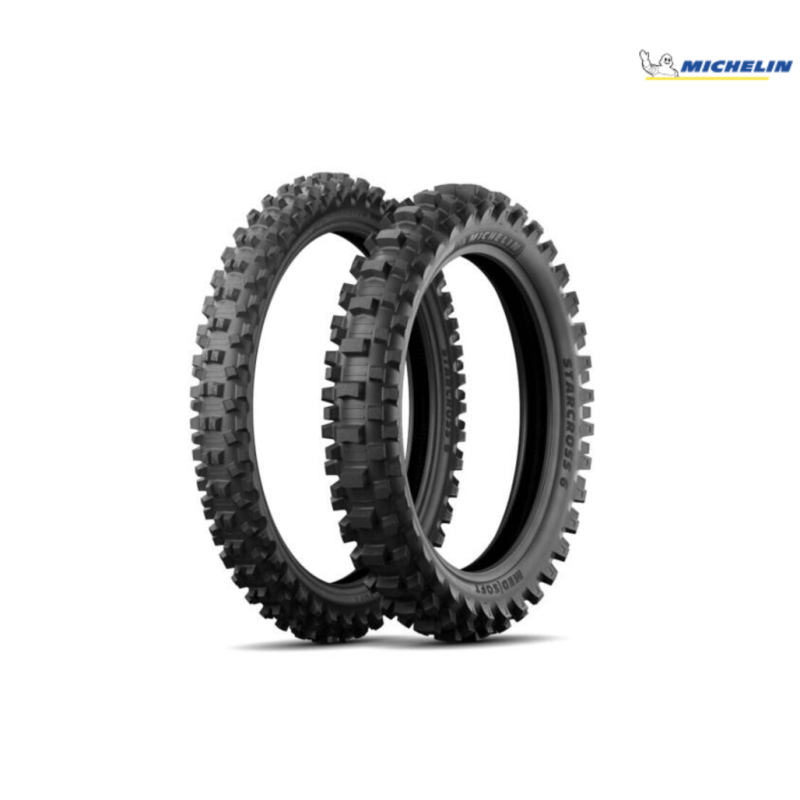 Pneu MICHELIN STARCROSS 6 MEDIUM SOFT 100/90-19 M/C NHS 57M TT